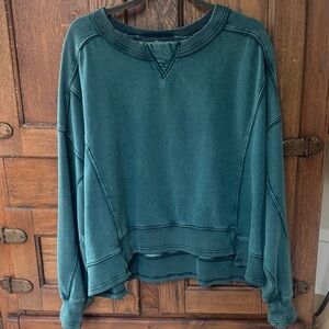 Free People Intercept Pullover size Medium in Teal Green. Great condition!